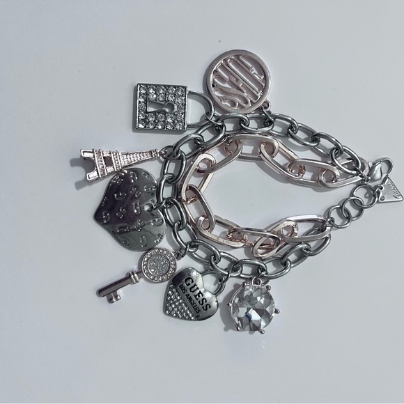 Guess Jewelry - Guess Silver and Gold Charm Bracelet